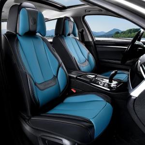 image:imageCoverado Seat Covers Car Seat Covers Full Set Leather Seat Covers for Cars Car Seat Protector Black Car Seat Covers Front Seats and Back Seats Universal Fit for Most Cars GrayBlackBluePillow