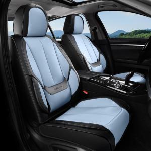 image:imageCoverado Seat Covers Car Seat Covers Full Set Leather Seat Covers for Cars Car Seat Protector Black Car Seat Covers Front Seats and Back Seats Universal Fit for Most Cars GrayBlackLightblue