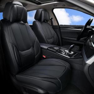 image:imageCoverado Seat Covers Car Seat Covers Full Set Leather Seat Covers for Cars Car Seat Protector Black Car Seat Covers Front Seats and Back Seats Universal Fit for Most Cars GrayBlackPillow
