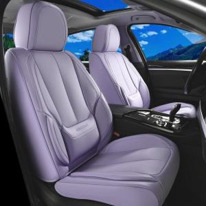 image:imageCoverado Seat Covers Car Seat Covers Full Set Leather Seat Covers for Cars Car Seat Protector Black Car Seat Covers Front Seats and Back Seats Universal Fit for Most Cars GrayPurple