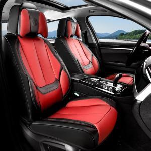 image:imageCoverado Seat Covers Car Seat Covers Full Set Leather Seat Covers for Cars Car Seat Protector Black Car Seat Covers Front Seats and Back Seats Universal Fit for Most Cars GrayBlackRedPillow