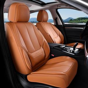 image:imageCoverado Seat Covers Car Seat Covers Full Set Leather Seat Covers for Cars Car Seat Protector Black Car Seat Covers Front Seats and Back Seats Universal Fit for Most Cars GrayOrange