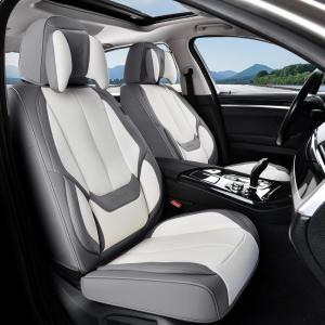 image:imageCoverado Seat Covers Car Seat Covers Full Set Leather Seat Covers for Cars Car Seat Protector Black Car Seat Covers Front Seats and Back Seats Universal Fit for Most Cars GrayGrayWhitePillow
