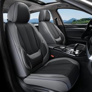 image:imageCoverado Seat Covers Car Seat Covers Full Set Leather Seat Covers for Cars Car Seat Protector Black Car Seat Covers Front Seats and Back Seats Universal Fit for Most Cars GrayGrayBlack