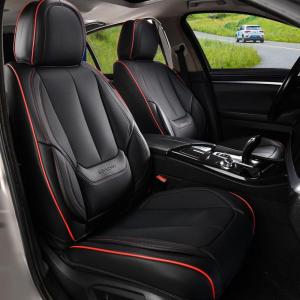 image:imageCoverado Seat Covers Car Seat Covers Full Set Leather Seat Covers for Cars Car Seat Protector Black Car Seat Covers Front Seats and Back Seats Universal Fit for Most Cars GrayBlackRedLine