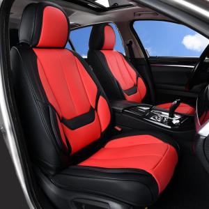 image:imageCoverado Seat Covers Car Seat Covers Full Set Leather Seat Covers for Cars Car Seat Protector Black Car Seat Covers Front Seats and Back Seats Universal Fit for Most Cars GrayBlackred