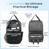 image:imageCoverado Backseat Car Organizer HeavyDuty Durable DualWay Use Car Back Seat Organizer Waterproof with Reinforced Pockets Zipper Closure Design Protect Valuables from Spills Keeps Car Tidy1 PackFabric
