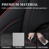 image:imageCoverado Front Seat Cover Car Seat Cover Winter Car Seat Protector Seat Covers for Cars Breathable Faux Leather Car Seat Cushion 2PCS Car Seat Protector Black Car Seat Covers fit Most Vehicles