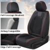 image:imageCoverado Front Seat Cover Car Seat Cover Winter Car Seat Protector Seat Covers for Cars Breathable Faux Leather Car Seat Cushion 2PCS Car Seat Protector Black Car Seat Covers fit Most Vehicles