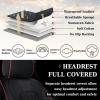 image:imageCoverado Front Seat Cover Car Seat Cover Winter Car Seat Protector Seat Covers for Cars Breathable Faux Leather Car Seat Cushion 2PCS Car Seat Protector Black Car Seat Covers fit Most Vehicles