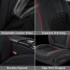 image:imageCoverado Front Seat Cover Car Seat Cover Winter Car Seat Protector Seat Covers for Cars Breathable Faux Leather Car Seat Cushion 2PCS Car Seat Protector Black Car Seat Covers fit Most Vehicles