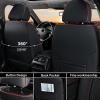 image:imageCoverado Front Seat Cover Car Seat Cover Winter Car Seat Protector Seat Covers for Cars Breathable Faux Leather Car Seat Cushion 2PCS Car Seat Protector Black Car Seat Covers fit Most Vehicles