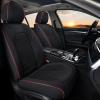image:imageCoverado Front Seat Cover Car Seat Cover Winter Car Seat Protector Seat Covers for Cars Breathable Faux Leather Car Seat Cushion 2PCS Car Seat Protector Black Car Seat Covers fit Most Vehicles