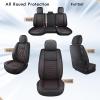 image:imageCoverado Car Seat Covers Compatible with Dodge Ram 20022026 1500 2500 3500 Pickup Limited Laramie Big Horn Waterproof Leather Seat Protectors Fit for Dodge Ram Crew Cabamp Quad CabFront CoffeeBlackRed linecurved back