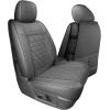image:imageCoverado Car Seat Covers Compatible with Dodge Ram 20022026 1500 2500 3500 Pickup Limited Laramie Big Horn Waterproof Leather Seat Protectors Fit for Dodge Ram Crew Cabamp Quad CabFront CoffeeDark gray curved back