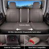 image:imageCoverado Car Seat Covers Compatible with Dodge Ram 20022026 1500 2500 3500 Pickup Limited Laramie Big Horn Waterproof Leather Seat Protectors Fit for Dodge Ram Crew Cabamp Quad CabFront CoffeeCoffee flat back