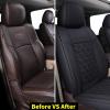image:imageCoverado Car Seat Covers Compatible with Dodge Ram 20022026 1500 2500 3500 Pickup Limited Laramie Big Horn Waterproof Leather Seat Protectors Fit for Dodge Ram Crew Cabamp Quad CabFront CoffeeBlack
