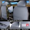 image:imageCoverado Car Seat Covers Compatible with Dodge Ram 20022026 1500 2500 3500 Pickup Limited Laramie Big Horn Waterproof Leather Seat Protectors Fit for Dodge Ram Crew Cabamp Quad CabFront CoffeeGray flat back