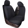 image:imageCoverado Car Seat Covers Compatible with Dodge Ram 20022026 1500 2500 3500 Pickup Limited Laramie Big Horn Waterproof Leather Seat Protectors Fit for Dodge Ram Crew Cabamp Quad CabFront CoffeeBlack flat back