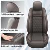 image:imageCoverado Car Seat Covers Compatible with Dodge Ram 20022026 1500 2500 3500 Pickup Limited Laramie Big Horn Waterproof Leather Seat Protectors Fit for Dodge Ram Crew Cabamp Quad CabFront CoffeeCoffee flat back