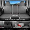 image:imageCoverado Car Seat Covers Compatible with Dodge Ram 20022026 1500 2500 3500 Pickup Limited Laramie Big Horn Waterproof Leather Seat Protectors Fit for Dodge Ram Crew Cabamp Quad CabFront CoffeeDark gray curved back