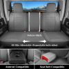 image:imageCoverado Car Seat Covers Compatible with Dodge Ram 20022026 1500 2500 3500 Pickup Limited Laramie Big Horn Waterproof Leather Seat Protectors Fit for Dodge Ram Crew Cabamp Quad CabFront CoffeeDark gray flat back