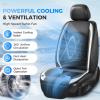 image:imageCoverado Cooling Car Seat Cover 12V24V Ventilated Front Seat Cushion for Car 3Speed Temperature Adjustable Seat Cover for Summer Driving Seat Universal Fit for Car SUV Truck VanGray