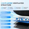 image:imageCoverado Cooling Car Seat Cover 12V24V Ventilated Front Seat Cushion for Car 3Speed Temperature Adjustable Seat Cover for Summer Driving Seat Universal Fit for Car SUV Truck VanGray