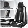 image:imageCoverado Leather Car Seat Covers Front Seats amp Carbon Fiber Waterproof and Durable All Weather Protector Universal Fit for SUV Pickup Truck Sedan Automotive Vehicle Interior BlackCFBlackWhite