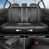 image:imageCoverado Leather Car Seat Covers Front Seats amp Carbon Fiber Waterproof and Durable All Weather Protector Universal Fit for SUV Pickup Truck Sedan Automotive Vehicle Interior BlackBlackBlack