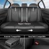 image:imageCoverado Leather Car Seat Covers Front Seats amp Carbon Fiber Waterproof and Durable All Weather Protector Universal Fit for SUV Pickup Truck Sedan Automotive Vehicle Interior BlackBlackWhite