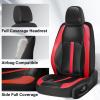 image:imageCoverado Leather Car Seat Covers Front Seats amp Carbon Fiber Waterproof and Durable All Weather Protector Universal Fit for SUV Pickup Truck Sedan Automotive Vehicle Interior BlackCFBlackRed