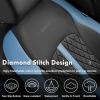 image:imageCoverado Leather Car Seat Covers Front Seats amp Carbon Fiber Waterproof and Durable All Weather Protector Universal Fit for SUV Pickup Truck Sedan Automotive Vehicle Interior BlackBlueBlack