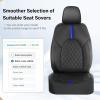 image:imageCoverado Leather Car Seat Covers Front Seats amp Carbon Fiber Waterproof and Durable All Weather Protector Universal Fit for SUV Pickup Truck Sedan Automotive Vehicle Interior BlackBlackBlue