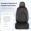 image:imageCoverado Leather Car Seat Covers Front Seats amp Carbon Fiber Waterproof and Durable All Weather Protector Universal Fit for SUV Pickup Truck Sedan Automotive Vehicle Interior BlackBlackRed