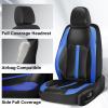 image:imageCoverado Leather Car Seat Covers Front Seats amp Carbon Fiber Waterproof and Durable All Weather Protector Universal Fit for SUV Pickup Truck Sedan Automotive Vehicle Interior BlackCFBlackBlue