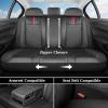image:imageCoverado Leather Car Seat Covers Front Seats amp Carbon Fiber Waterproof and Durable All Weather Protector Universal Fit for SUV Pickup Truck Sedan Automotive Vehicle Interior BlackBlackRed