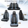 image:imageCoverado Leather Car Seat Covers Front Seats amp Carbon Fiber Waterproof and Durable All Weather Protector Universal Fit for SUV Pickup Truck Sedan Automotive Vehicle Interior BlackBlueBlack