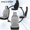 image:imageCoverado Leather Car Seat Covers Front Seats amp Carbon Fiber Waterproof and Durable All Weather Protector Universal Fit for SUV Pickup Truck Sedan Automotive Vehicle Interior BlackGray