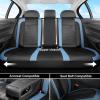 image:imageCoverado Leather Car Seat Covers Front Seats amp Carbon Fiber Waterproof and Durable All Weather Protector Universal Fit for SUV Pickup Truck Sedan Automotive Vehicle Interior BlackBlueBlack