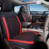 image:imageCoverado Car Seat Covers Compatible with Dodge Ram 20022026 1500 2500 3500 Pickup Limited Laramie Big Horn Waterproof Leather Seat Protectors Fit for Dodge Ram Crew Cabamp Quad CabFront CoffeeRed flat back