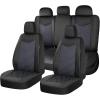 image:imageCoverado Car Seat Covers Full Set Pink Car Seat Covers Luxury Leather Car Seat Cover with Carbon Fiber Textured Design SpillProof Seat Cushions Automotive Seat Cover Universal Fit Most CarsBlackThin Mesh