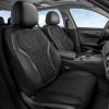image:imageCoverado Car Seat Covers Full Set Pink Car Seat Covers Luxury Leather Car Seat Cover with Carbon Fiber Textured Design SpillProof Seat Cushions Automotive Seat Cover Universal Fit Most CarsBlack