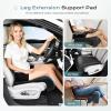 image:imageCoverado Car Seat Leg Support Cushion Leather Car Seat Extender Universal Leg Extender Cushions for Long Driving Waterproof Leg Extension Support Pad Car Seat Cushions for Most Cars UpdateGrayBlack