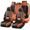 image:imageCoverado Car Seat Covers Front Covers for Cars Car Seat Cover Front Seats Automotive Seat Cover Waterproof Leather Car Seat Cushion Universal Interior Covers Seat Protectors for Most CarsBrownBlack