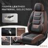 image:imageCoverado Car Seat Covers Front Covers for Cars Car Seat Cover Front Seats Automotive Seat Cover Waterproof Leather Car Seat Cushion Universal Interior Covers Seat Protectors for Most CarsCoffeeBlack