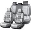 image:imageCoverado Car Seat Covers Front Covers for Cars Car Seat Cover Front Seats Automotive Seat Cover Waterproof Leather Car Seat Cushion Universal Interior Covers Seat Protectors for Most CarsLightGray