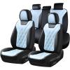 image:imageCoverado Car Seat Covers Front Covers for Cars Car Seat Cover Front Seats Automotive Seat Cover Waterproof Leather Car Seat Cushion Universal Interior Covers Seat Protectors for Most CarsBlackBlue