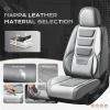 image:imageCoverado Car Seat Covers Front Covers for Cars Car Seat Cover Front Seats Automotive Seat Cover Waterproof Leather Car Seat Cushion Universal Interior Covers Seat Protectors for Most CarsLightGray