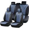 image:imageCoverado Car Seat Covers Front Covers for Cars Car Seat Cover Front Seats Automotive Seat Cover Waterproof Leather Car Seat Cushion Universal Interior Covers Seat Protectors for Most CarsBlueBlack